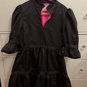 Gretchen Scott Black Taffeta Dress